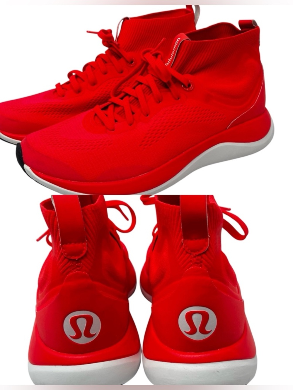 Lululemon Womens Chargefeel Mid Workout Shoe Sz 9.5 Red Orange Athletic Running